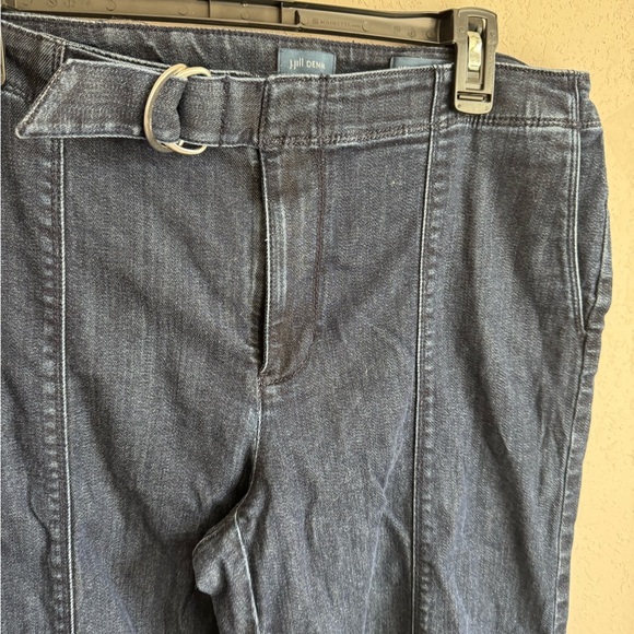 J.Jill Dark Wash Blue Denim Metropolitan Full Leg Jeans Womens 12 Y2K Classic - Picture 3 of 6